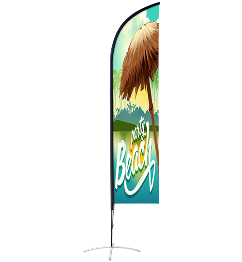 Black Beachflag Feather Banner