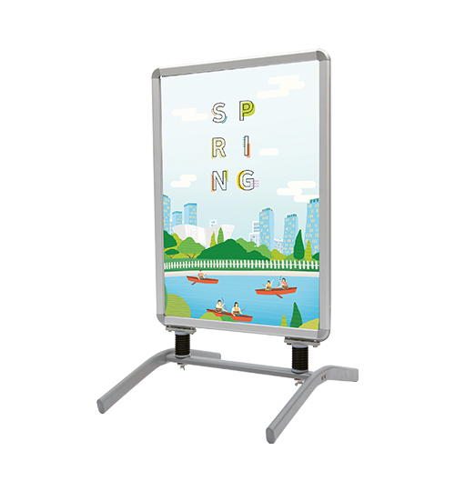 Snap open outdoor poster holder