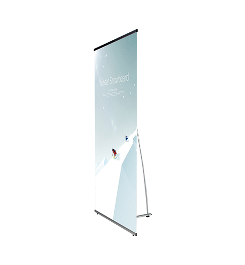 Free Standing Alu. L Banner Stand