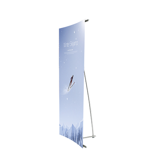 Curved Alu. L Banner Stand