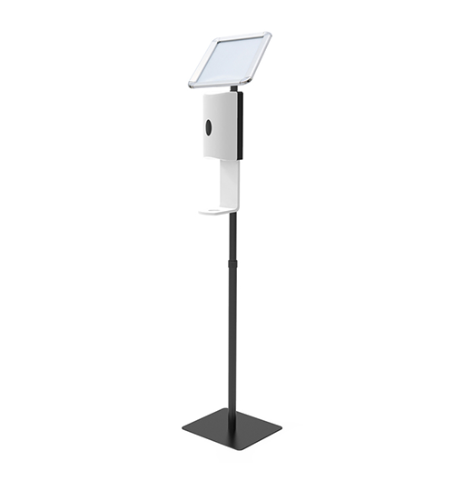 Adjustable A4 Poster Stand With Hand Sanitizer Dispenser